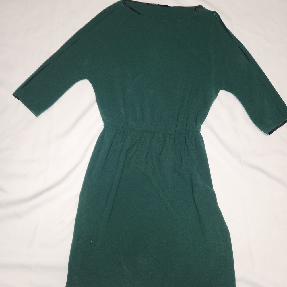Zara Dark Green Long Sleeve Dress
